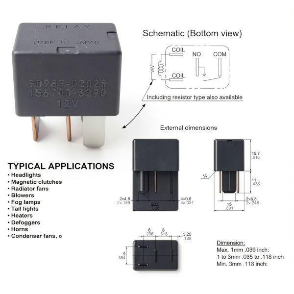 FTHSO 12V 4-Pin Relay for Toyota Lexus-1