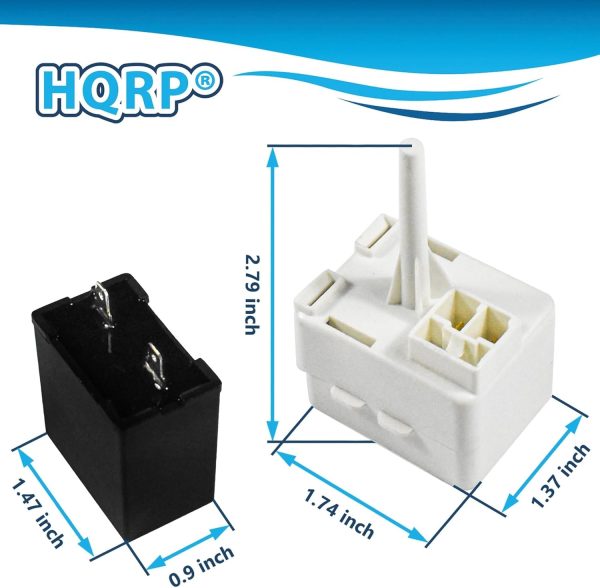 Refrigerator Compressor Relay HQRP Replacement Kit-1