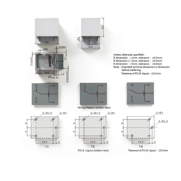 Jerwickeli Quick Connect Relay 12VDC 15A-5