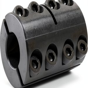 2CC-100-100-KW, 1" x 1" Rigid Shaft Coupling Double Split With Keyway-0