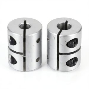 uxcell 2pcs Shaft Coupling 6.35mm to 8mm Aluminium Single Split Clamping Coupling, Rigid Stepper Motor Wheel Coupler Joint Connector for DIY Model, 3D Printers-0