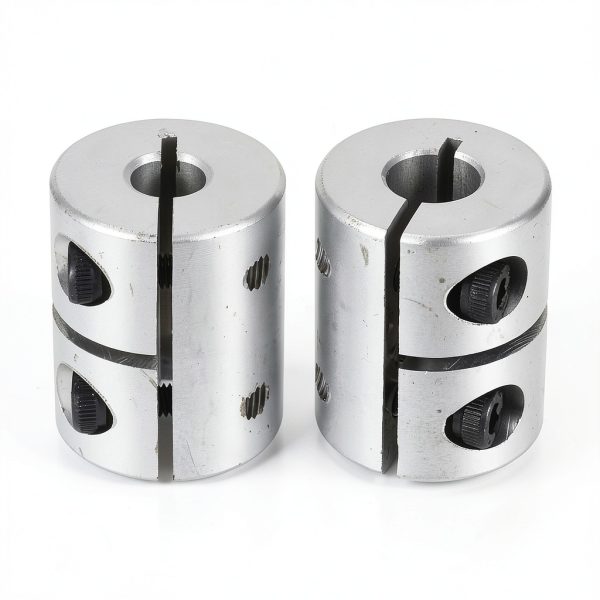 uxcell 2pcs Shaft Coupling 6.35mm to 8mm Aluminium Single Split Clamping Coupling, Rigid Stepper Motor Wheel Coupler Joint Connector for DIY Model, 3D Printers-0