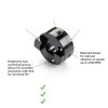 Ruland OST16-6-A Oldham Coupling Hub, Set Screw Style, Black Anodized Aluminum, .375" Bore, 1" OD, 1-1/8" Length-1