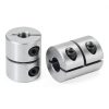 uxcell 2pcs Shaft Coupling 6.35mm to 8mm Aluminium Single Split Clamping Coupling, Rigid Stepper Motor Wheel Coupler Joint Connector for DIY Model, 3D Printers-2