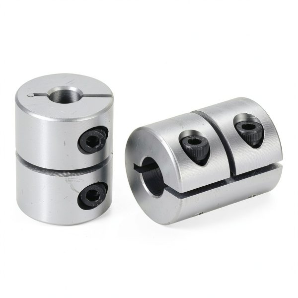 uxcell 2pcs Shaft Coupling 6.35mm to 8mm Aluminium Single Split Clamping Coupling, Rigid Stepper Motor Wheel Coupler Joint Connector for DIY Model, 3D Printers-2