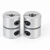 uxcell 2pcs Shaft Coupling 6.35mm to 8mm Aluminium Single Split Clamping Coupling, Rigid Stepper Motor Wheel Coupler Joint Connector for DIY Model, 3D Printers-1