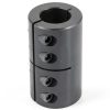 Climax Part ISCC-075-050 Mild Steel, Black Oxide Plating Clamping Coupling, 3/4 inch X 1/2 inch bore, 1 1/2 inch OD, 2 1/4 inch Length, 1/4-28 x 5/8 Clamp Screw-0