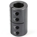 Climax Part ISCC-075-050 Mild Steel, Black Oxide Plating Clamping Coupling, 3/4 inch X 1/2 inch bore, 1 1/2 inch OD, 2 1/4 inch Length, 1/4-28 x 5/8 Clamp Screw-0