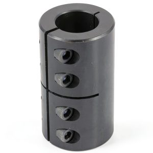 Climax Part ISCC-075-050 Mild Steel, Black Oxide Plating Clamping Coupling, 3/4 inch X 1/2 inch bore, 1 1/2 inch OD, 2 1/4 inch Length, 1/4-28 x 5/8 Clamp Screw-0